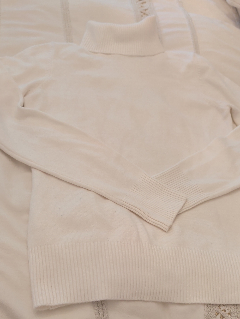 Cream Turtleneck Sweater for Women - Soft Knit
